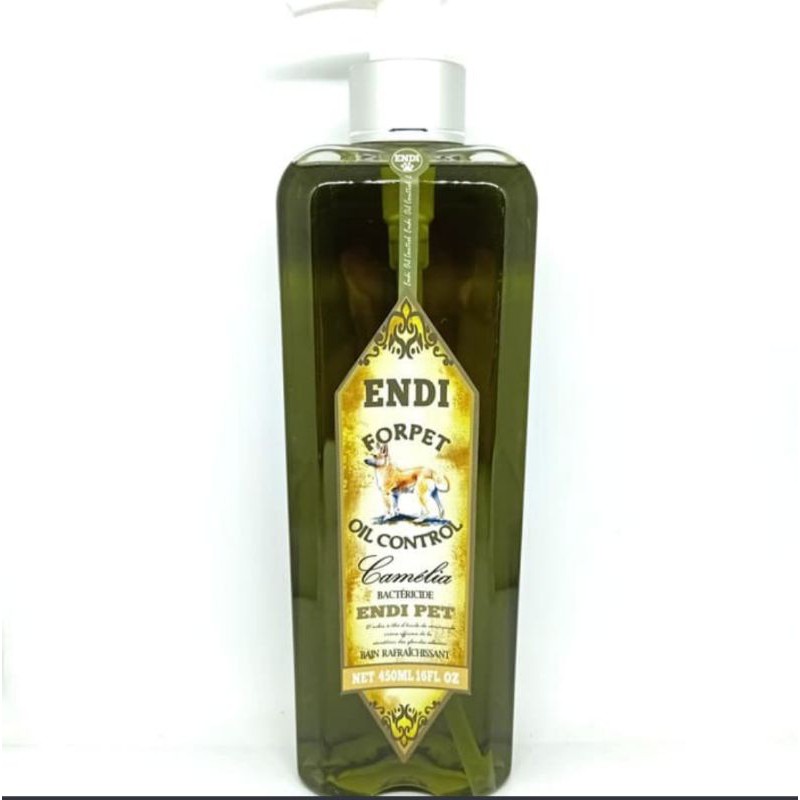 Endi Oil Control Camelia Dog Shampoo 450ml Shampoo Anjing