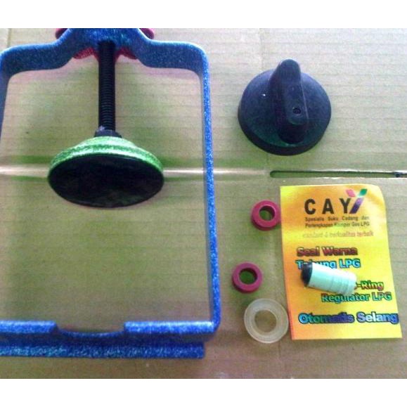 ☟ Braket Tabung Gas LPG Elpiji CAY Catok Pengaman Regulator Anti Bocor ➵