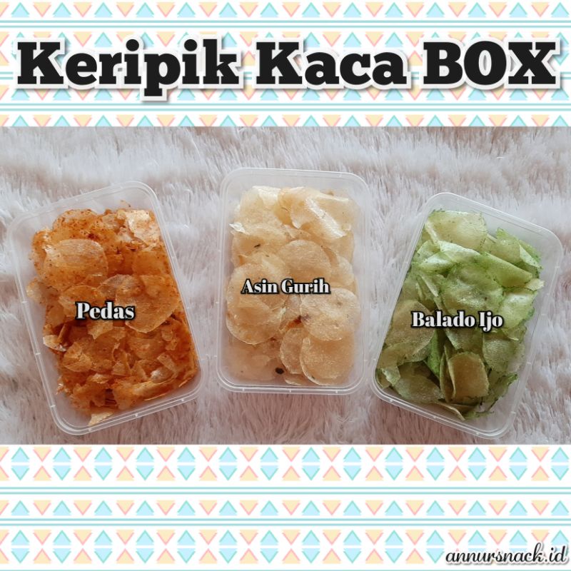 (PROMO COD) Keripik Kaca KRIPCA Pedas Box 100gr