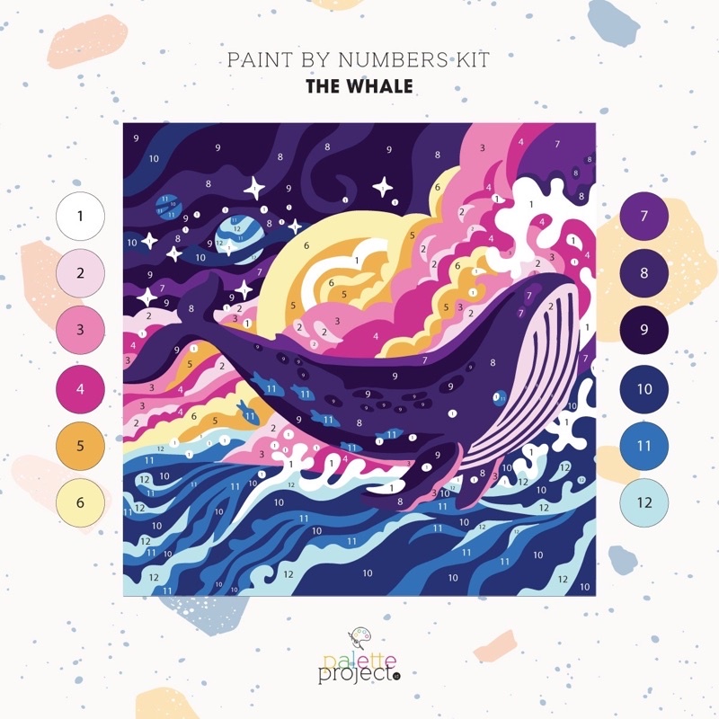 

The Whale - Paint by Number Kit from Palette Project