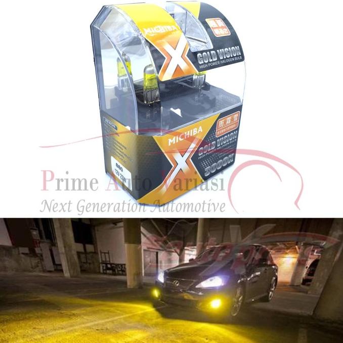 Terbaik Lampu Michiba Bohlam Michiba Xenon H27 880 3000K 27Watt Yellow Terbaik