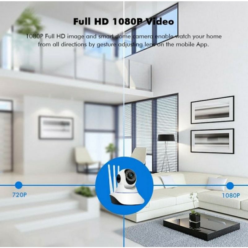 IP CAMERA 3 ANTENA YOOSEE WIRELESS HD 1080P CCTV WIFI SECURITY HOME