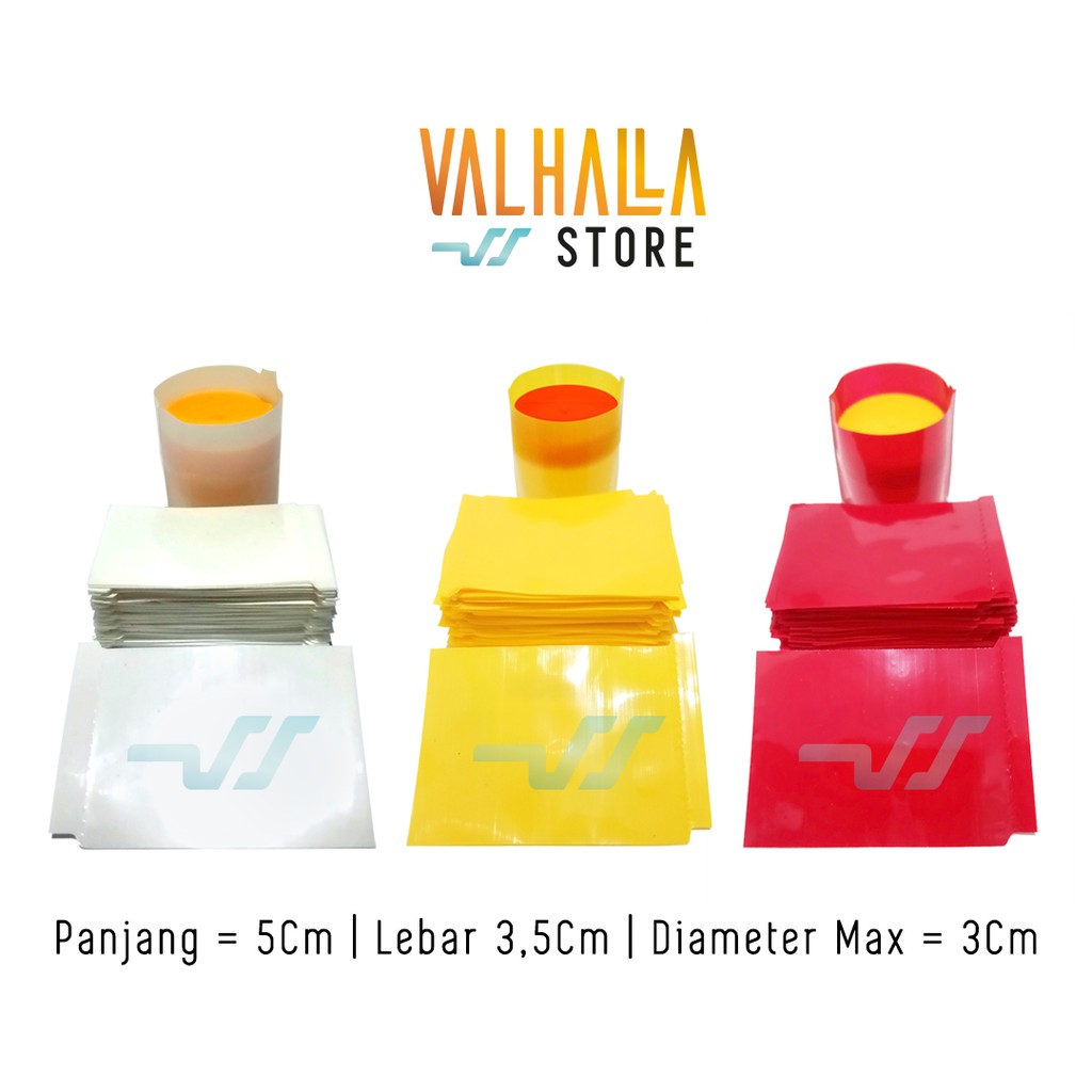 Plastik Segel Shrink Tutup Botol Lebar ± 5 Cm Tinggi ± 3.5 Cm Isi 100 PVC Custom Botol Marjan Kecap