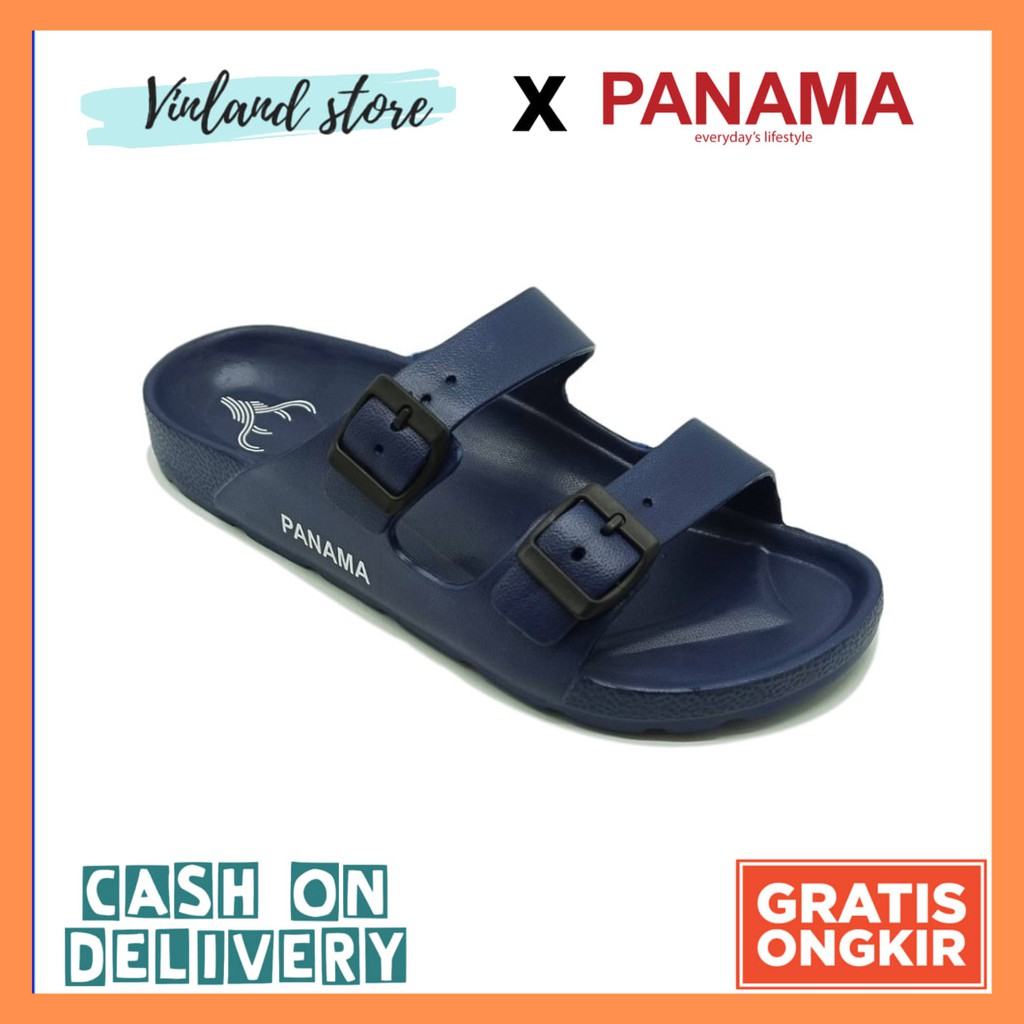 PANAMA SANDAL [COD] [FREE ONGKIR] Torso Navy | Sandal Panama Pria Cowok