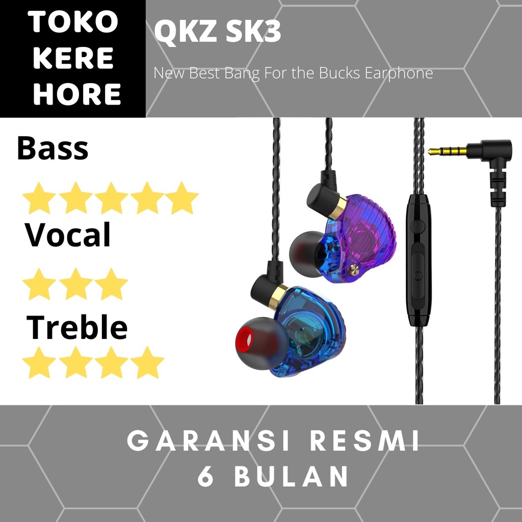 QKZ SK3 Deep Bass Earphone with Mic