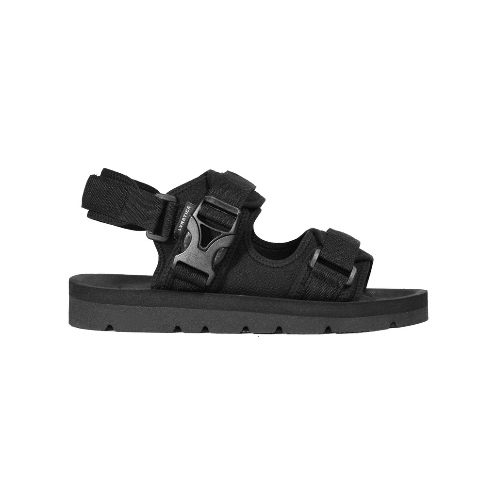 ALMOST FULL BLACK ORIGINAL x LVNATICA Sandal Casual Hitam Pria Sendal Gunung Kasual Jalan Santai Harian Main Hangout Lebaran Traveling Fashion Distro Remaja Dewasa Outdoor Adventure Premium Travelling Footwear Tali 2 3 Strap Keren Terbaru Kekinian Branded