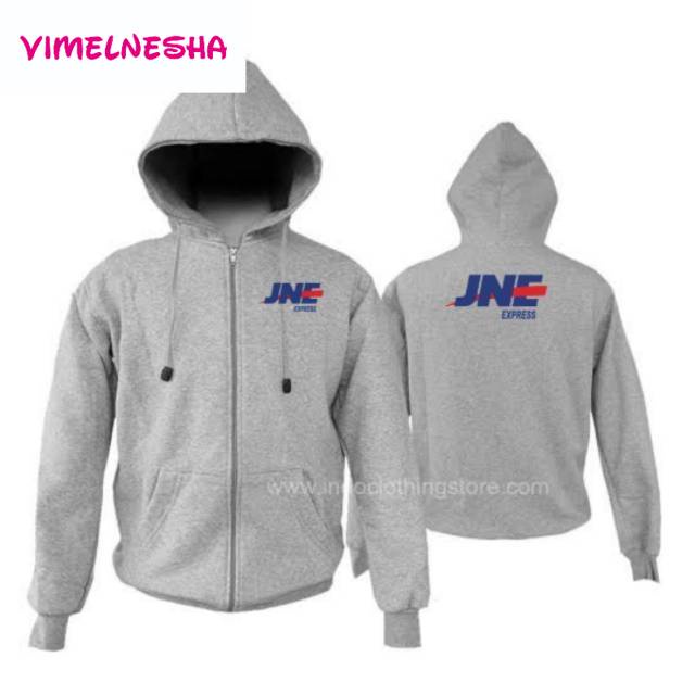 Jaket Resleting Zipper  Distro JNE DEPAN BELAKANG