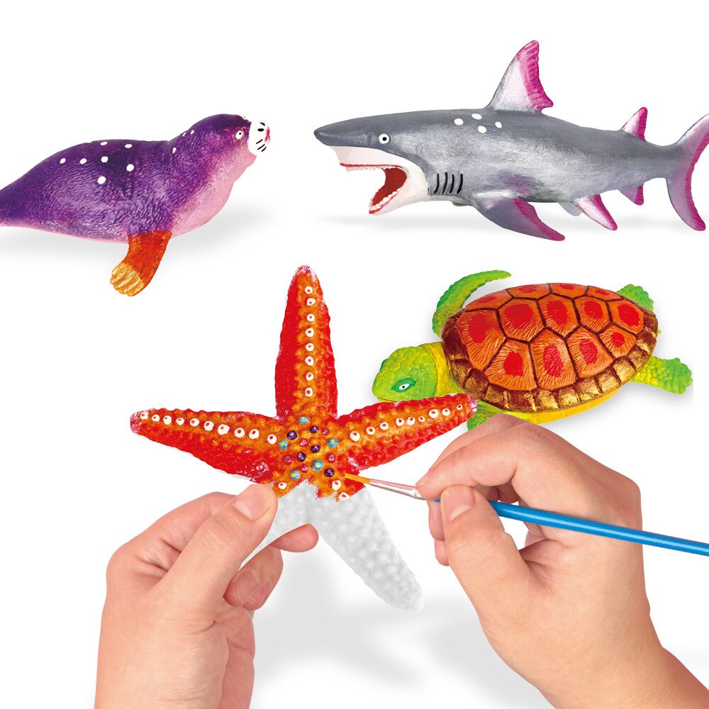 Mainan Anak Melukis 3D Hewan Laut Marine Animal 3D Painting Set Mainan Edukasi Anak