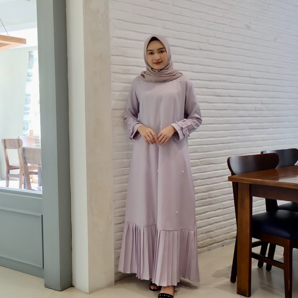 Gamis Najma Lilac / termurah  / Dress Muslim / promo
