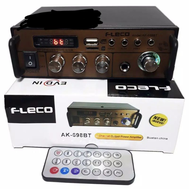 COD AMPLIFIER FLECO BLUETOOTH AK-698BT STREO KARAOKE + Mp3 PLAYER + FM RADIO//AMPLIFIER KARAOKE AK-698bT//AMPLIFIER SALON AKTIF