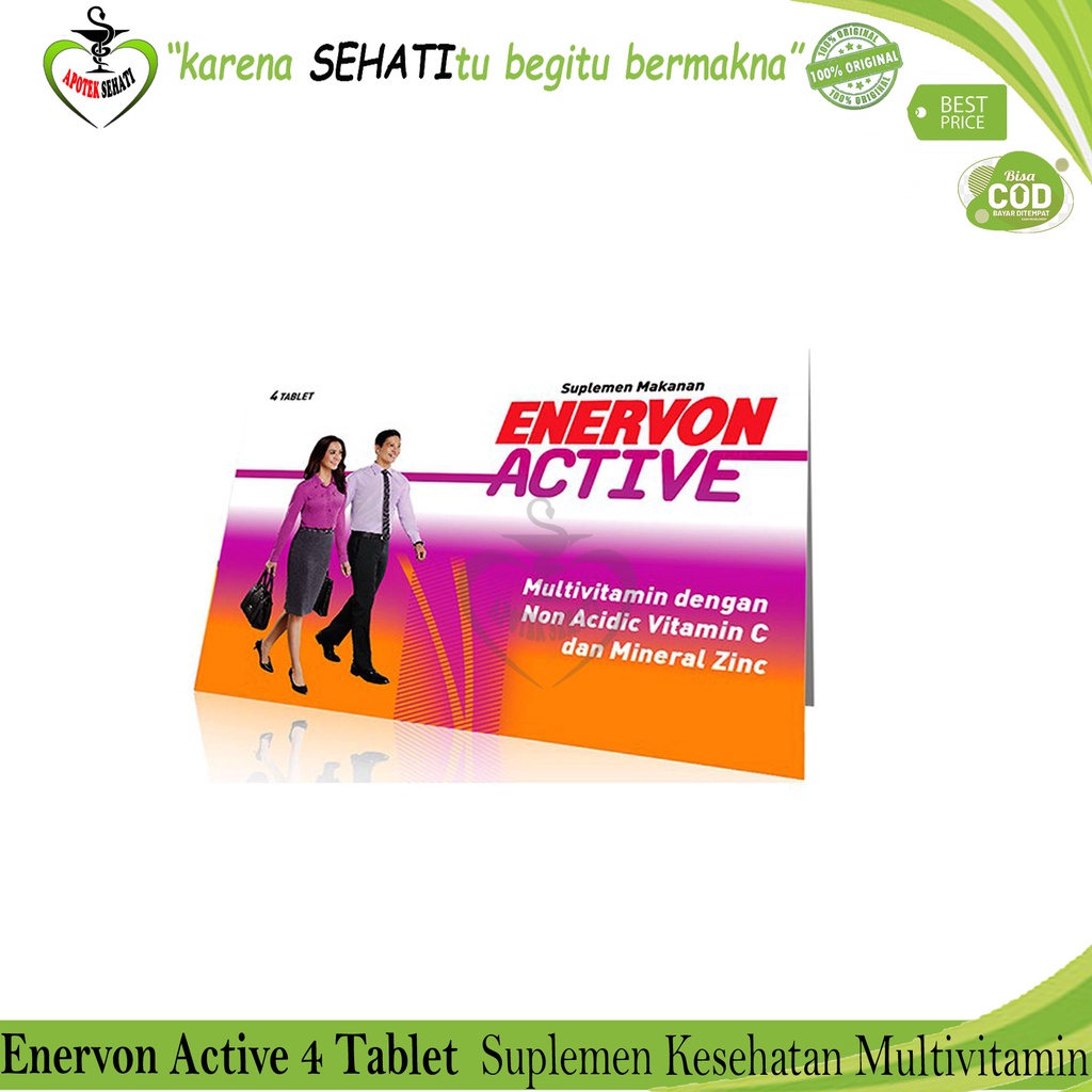 ENERVON ACTIV STRIP MULTIVITAMIN VITAMIN C, VITAMIN B KOMPLEK DAN ZINK DAYA TAHAN TUBUH