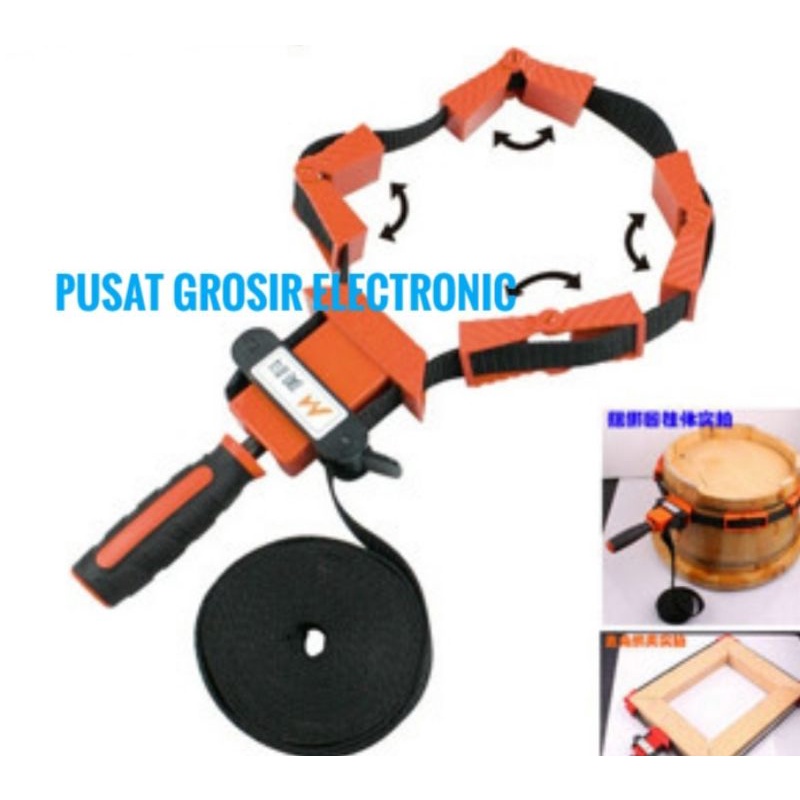 CORNER CLAMP BAND BELT CLAMP KLEM TALI HEXAGONAL KANVAS JIG FIGURA MULTIFUNGSI BELT CLAMP BINGKAI KA