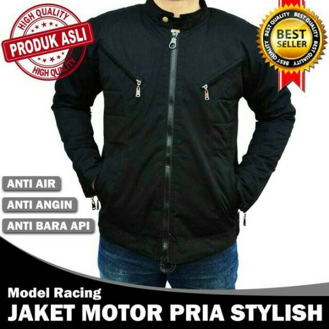 JAKET MOTOR PRIA STYLE ANTI AIR/ANGIN/BARA MODEL RACING PREMIUM