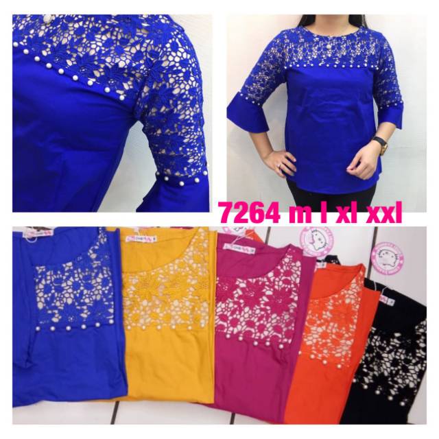 Blouse chibi combi brokat