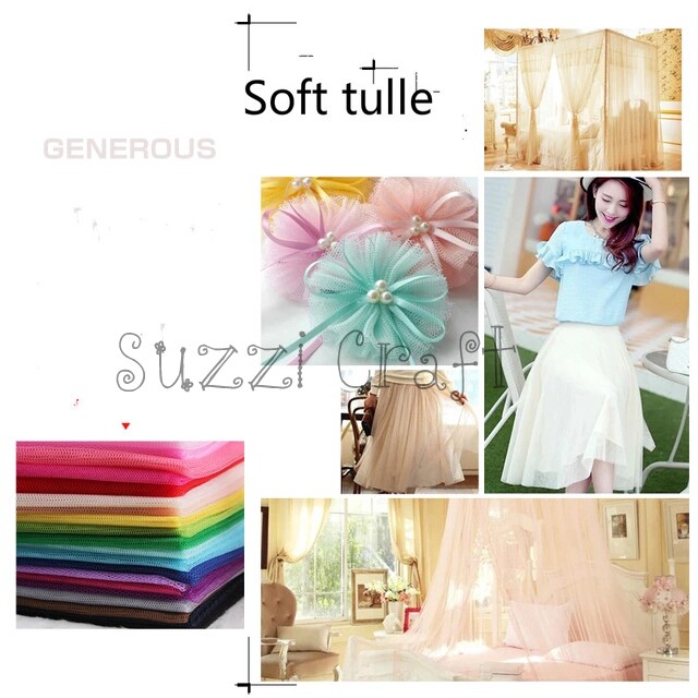 Kain Tile per meter lebar 130cm / Tulle /wedding veil/tidak melar