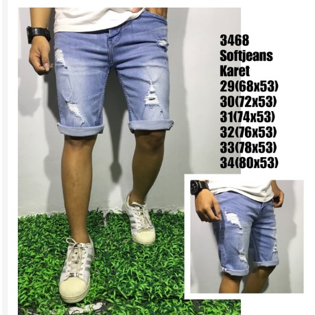 CELANAPENDEK 5989GJ CELANA PENDEK PRIA JEANS KARET COWOK CARGO KOREA KARGO KATUN IMPORT 2