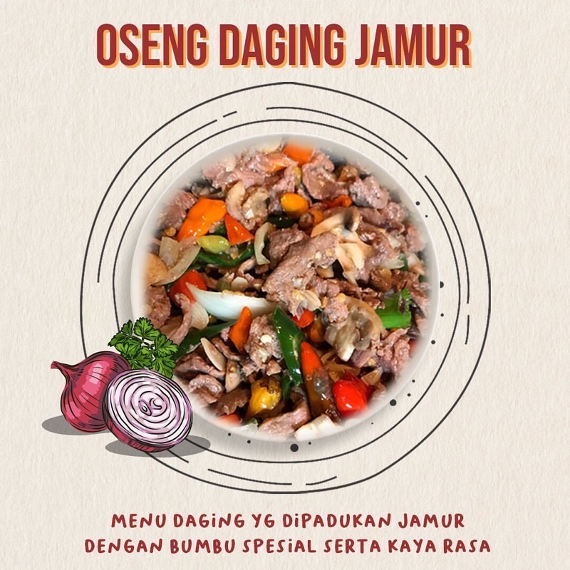 

Oseng Daging Sapi Jamur Champignon 1/2 KG