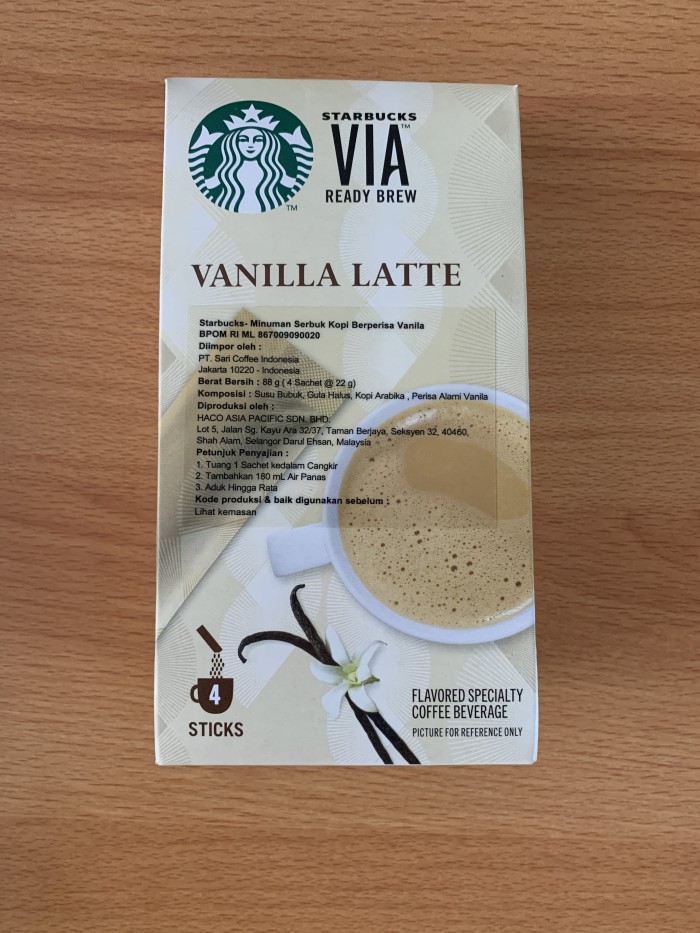 

NEW VIA Starbucks Instant Coffee Brew Me Flavoured - 4 Sticks - Vanilla Latte