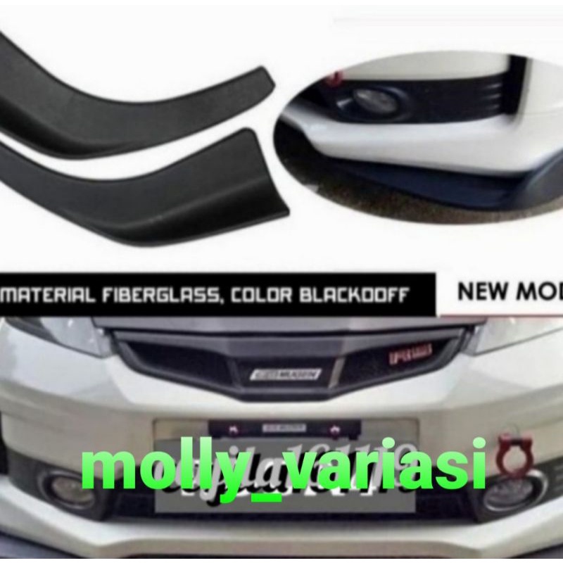 Winglet Lips Bumper Diffuser Depan Mobil Mazda/2