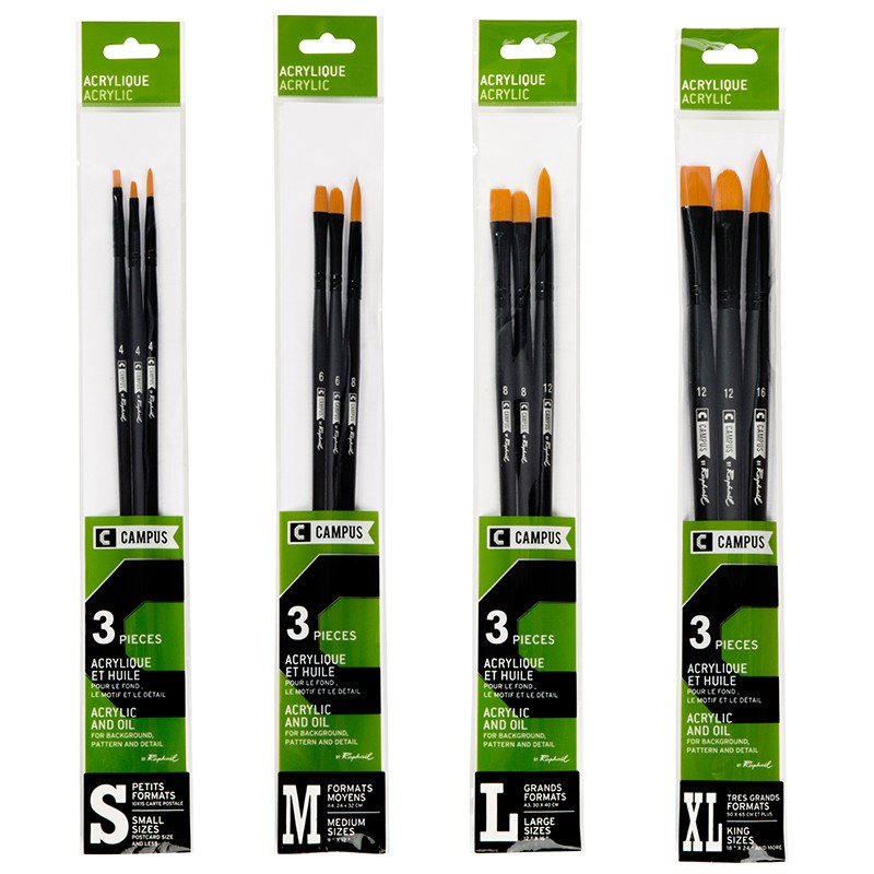 Raphael Campus Acrylic Brush Set of 3