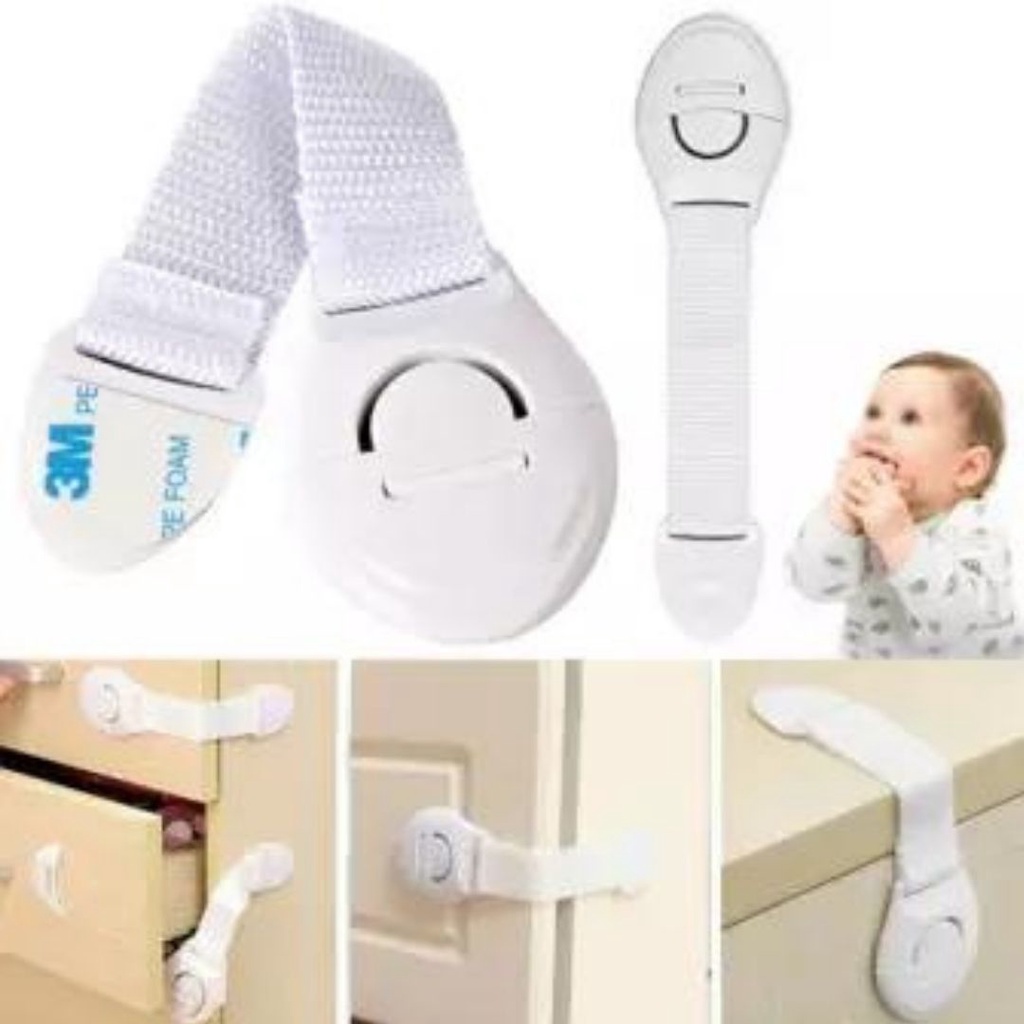 Pengaman Pengait  Laci Selorokan Lemari Kulkas | Safety Lock Baby Bayi| Pengaman pintu laci