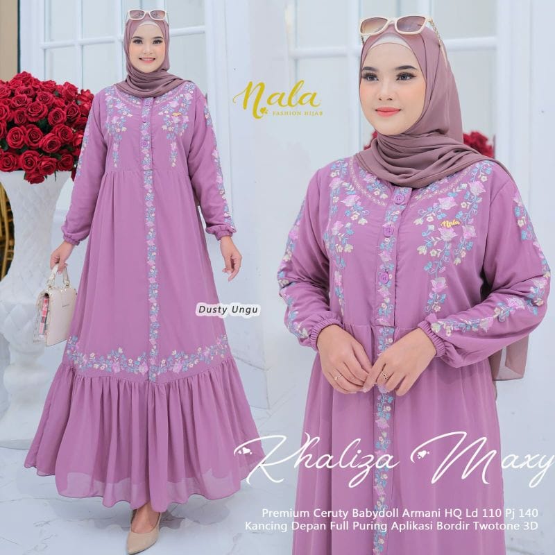 khalizah maxy // gamis ceruty fariasi bordel