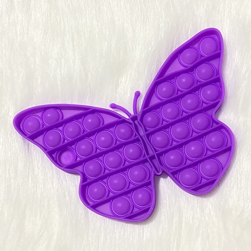 Pop It Fidget Toy Murah Rainbow Mainan Anak Penghilang Stress Tiktok-Kupu UNGU