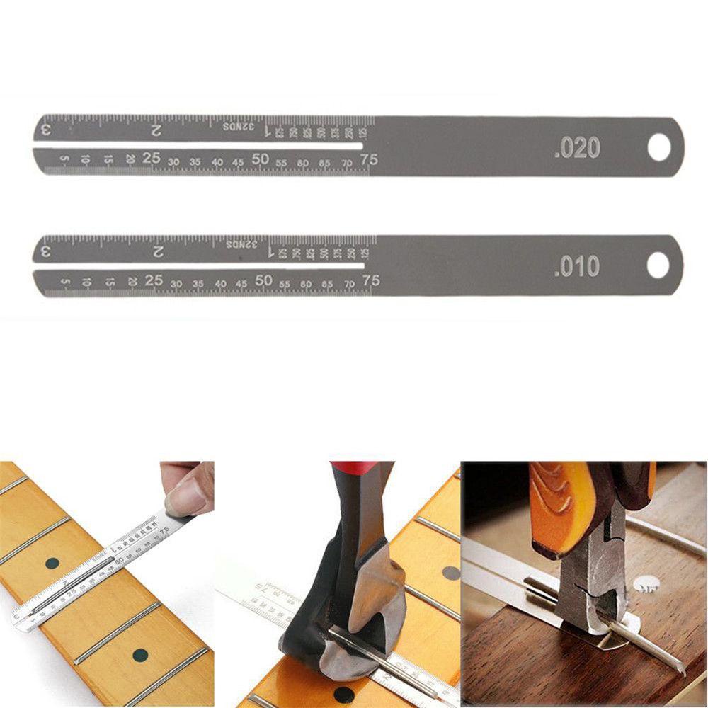 TOP Pencabut Fret Gitar Stainless Steel Nut Gauge Fingerboard Repair Tool