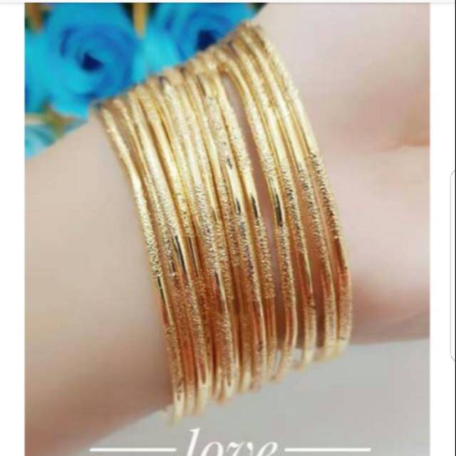 Xuping perhiasan gelang lapis emas 24k