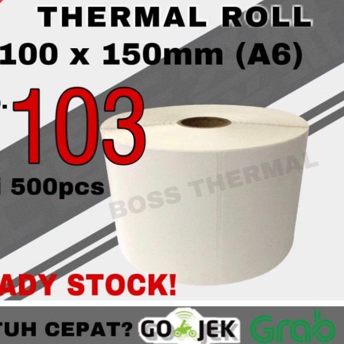 

HOT SALE!!KERTAS LABEL THERMAL 100x150 sticker BARCODE ukuran A6 100 x 150