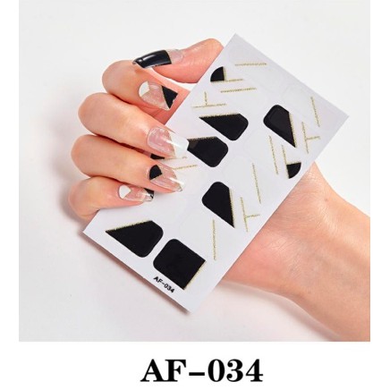 14Pcs/Stiker Kuku Murah / Nail Art Sticker / Nail Art Stiker / Nail Art &amp; Sticker AF