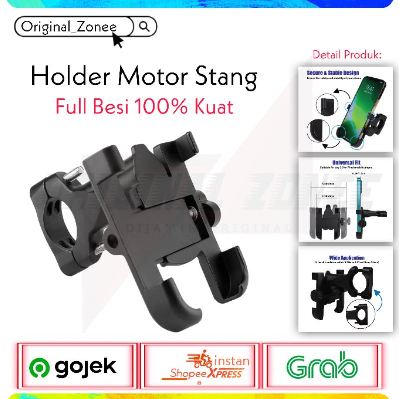 Jual Holder Hp Motor Full Besi For Stang Universal Shopee Indonesia