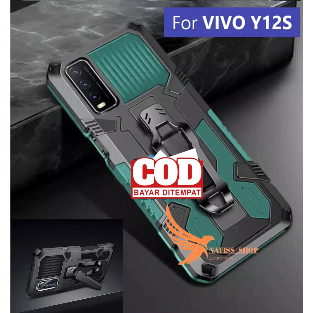 BIG PROMO Case Robot VIVO Y12S Y20 Y20i Y20S 2021 Hard Case Belt Clip Robot Transformer Soft Hybrid