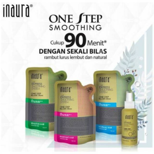 130 ML Inaura MiniPouch One Step / Obat Smoothing Inaura / Smoothing Inaura / Obat Pelurusan Rambut