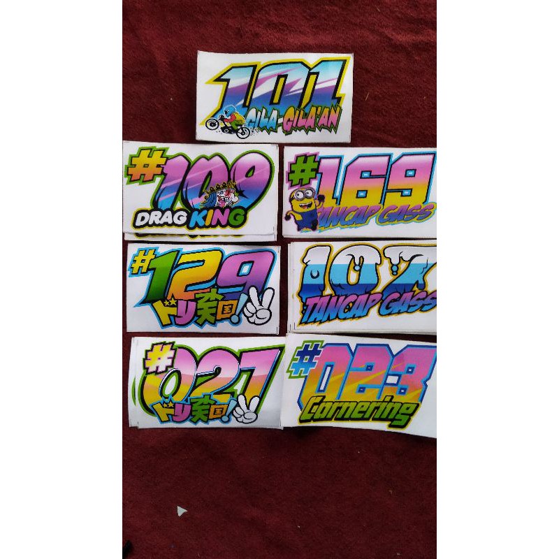 

sticker angka