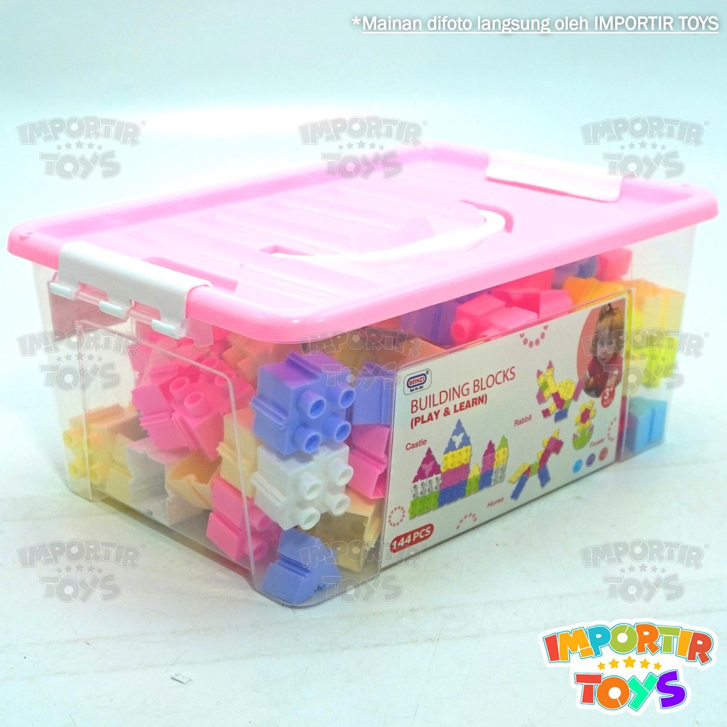 Building Blocks Mainan Edukatif Anak BLOCK Set 144 Pcs with Box