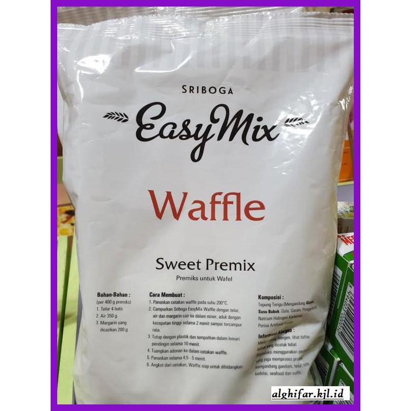 

Redwop-Gnikab- Sriboga Easy Mix Waffle Premix 1 Kg -Hallall.