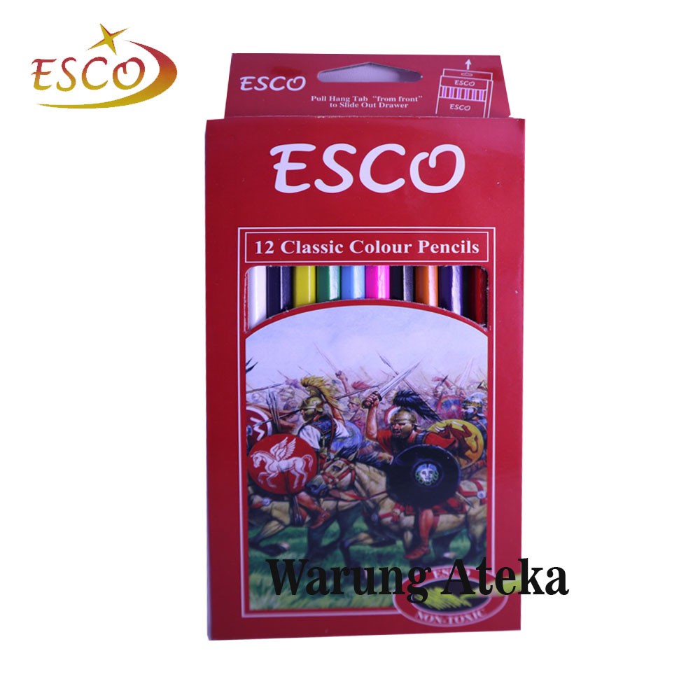

ESCO Pensil Warna - 12 Classic Colour Pencil - 12 Warna