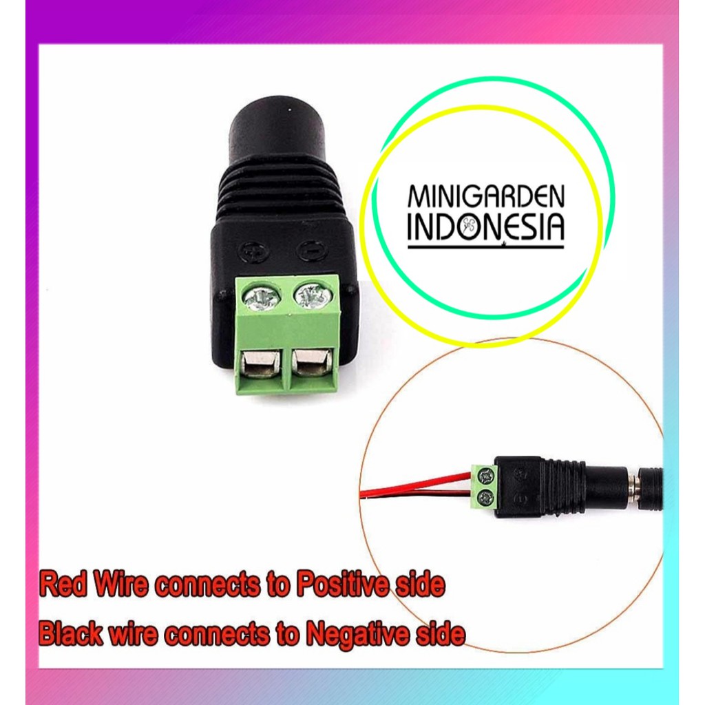 JACK DC FEMALE konektor kamera cctv adaptor socket pompa hidroponik alat siram irigasi taman