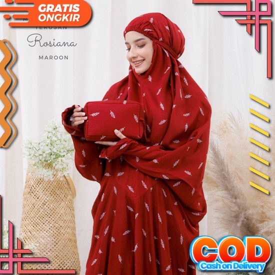 Mukena Lasercut Rayon Crinkle Uragiri/Mukena Dewasa/Bahan Premium Crinkle Mukena Traveling Mukena De