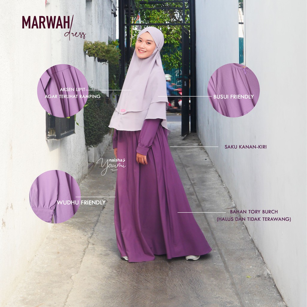 Marwah Dress | Gamis Marwah | Naisha Gamis Terbaru