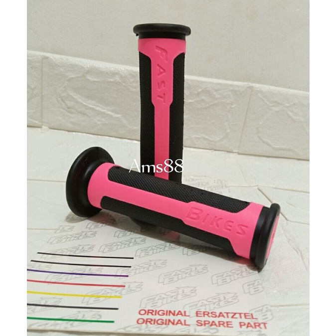 HANDGRIP GRIP FASTBIKES NEW MODEL VARIASI WARNA PINK KARET HANDLE PINK VARIASI MOTOR