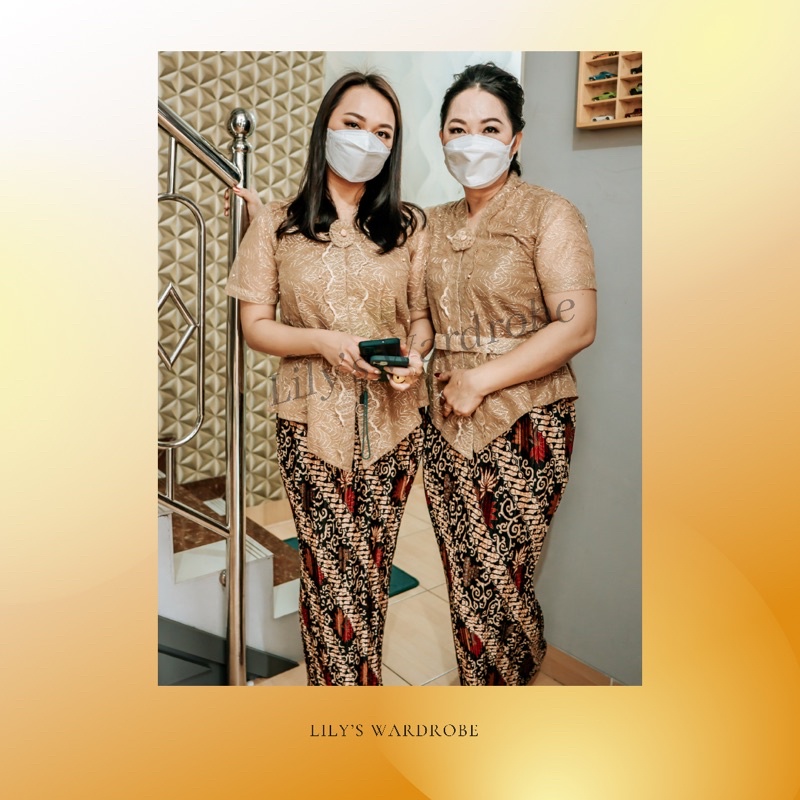 [Appointment Only]SEWA Kebaya Modern Soft Gold/Bridesmaid/Wisuda/Akad