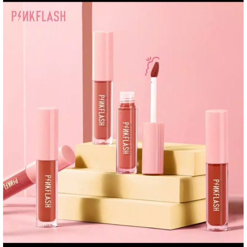Pinkflash lipstick matte tahan lama 14 warna