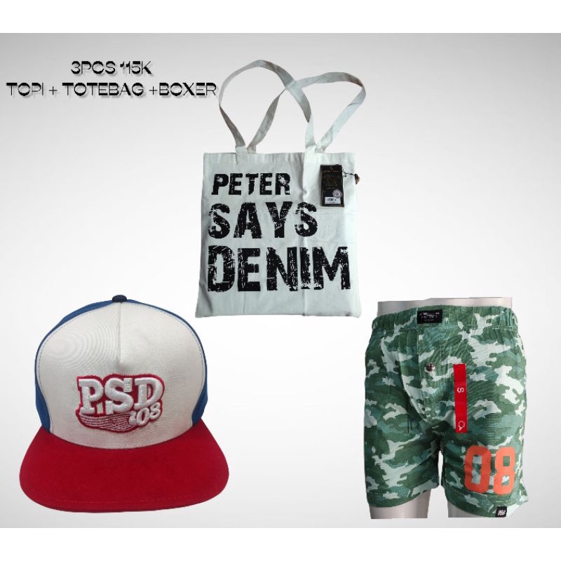 Paket usaha peter says denim part 1 topi and vest