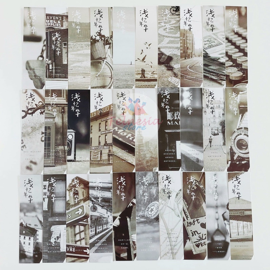 

Pembatas Buku / Bookmark Monokrom Aesthetic