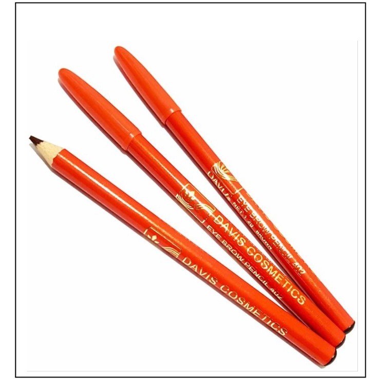 5 Pcs RANDOM Pensil Alis DAVIS Coklat dan Hitam BPOM ORIGINAL 100% / Pensil Alis Anti Air dan Tahan Lama DAVIS Orange Murah / Drawing Eyebrow Pencil Waterproof Kosmetik Wanita Make Up TERLARIS