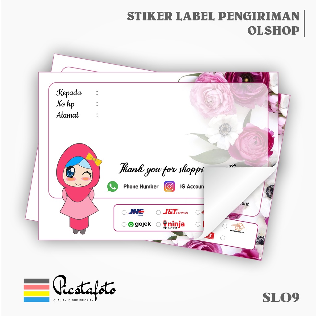 

Stiker Label Pengiriman Paket Online Shop Olshop - SLO9