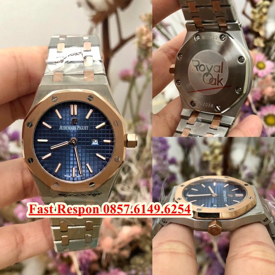 Mega Sale AP Royal Oak Ultra Thin Combinasi Dial Blue Ladies Garansi 1th