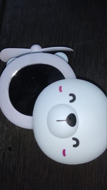 Mini Fan Cermin Led Portable